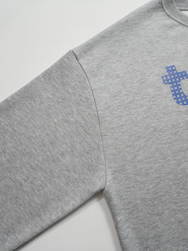 Checker Heart Overfit Sweatshirt