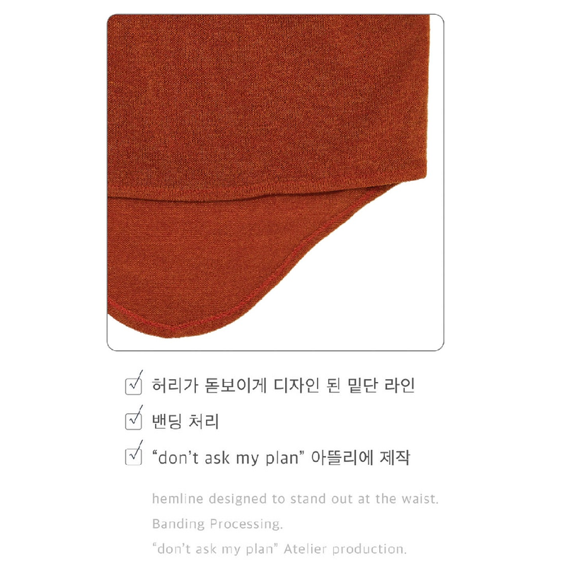 HALTERNEK KNIT VEST_ORANGE