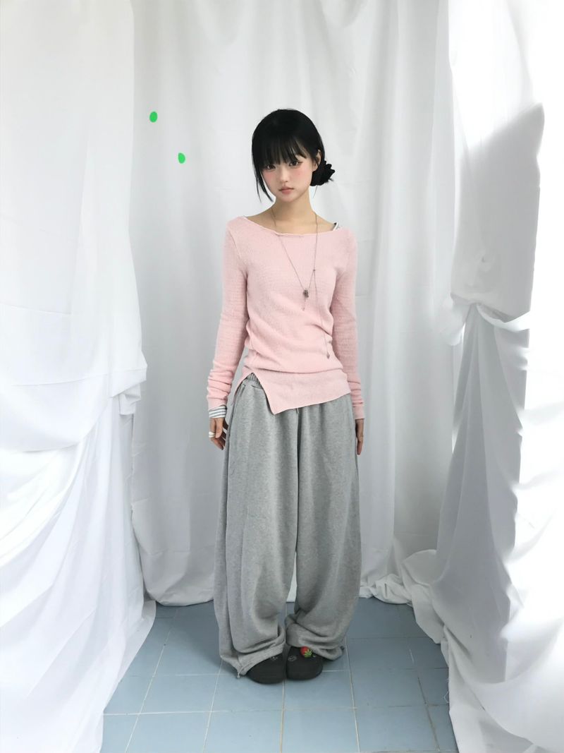 loose fit basic jogger pants
