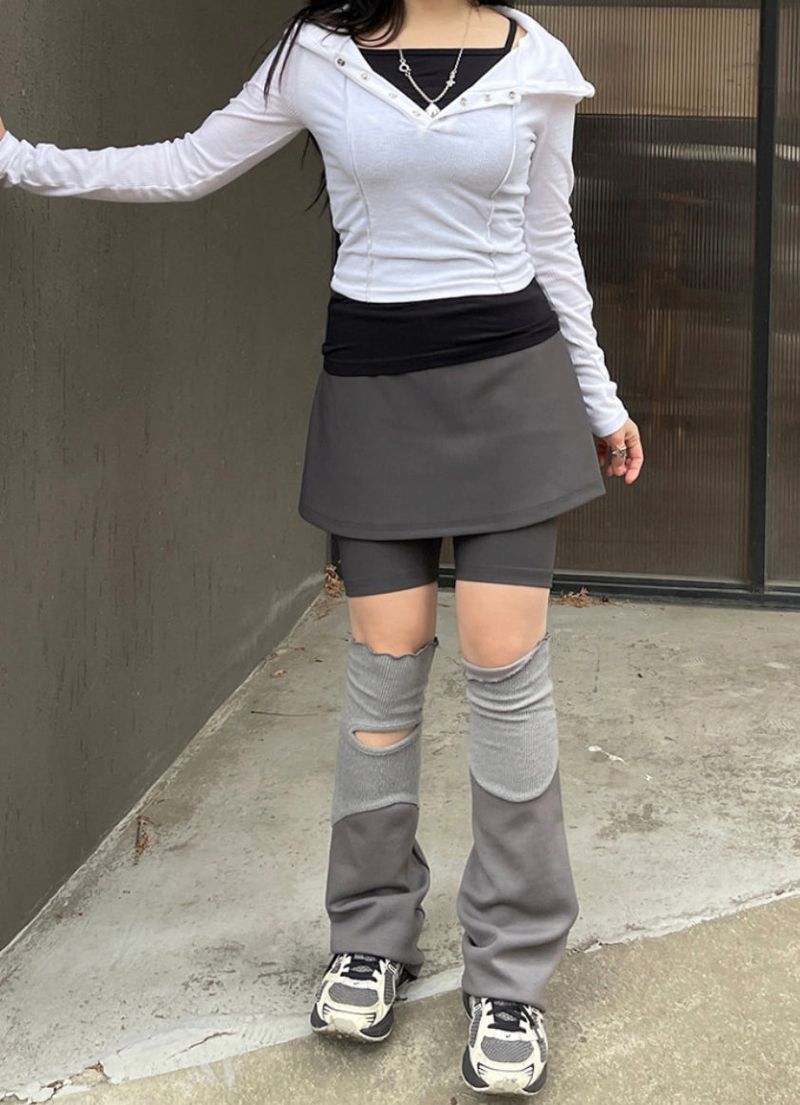 Button Slit Slim Hoodie