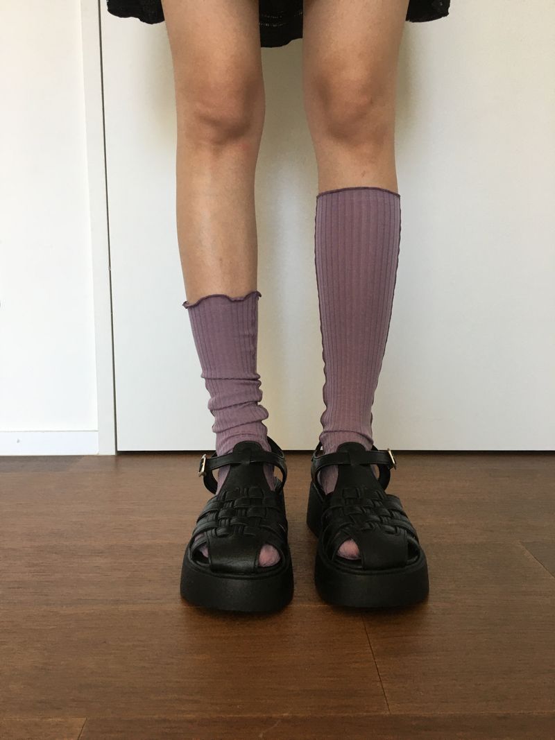 Popping Tencel Knee Socks (4color)