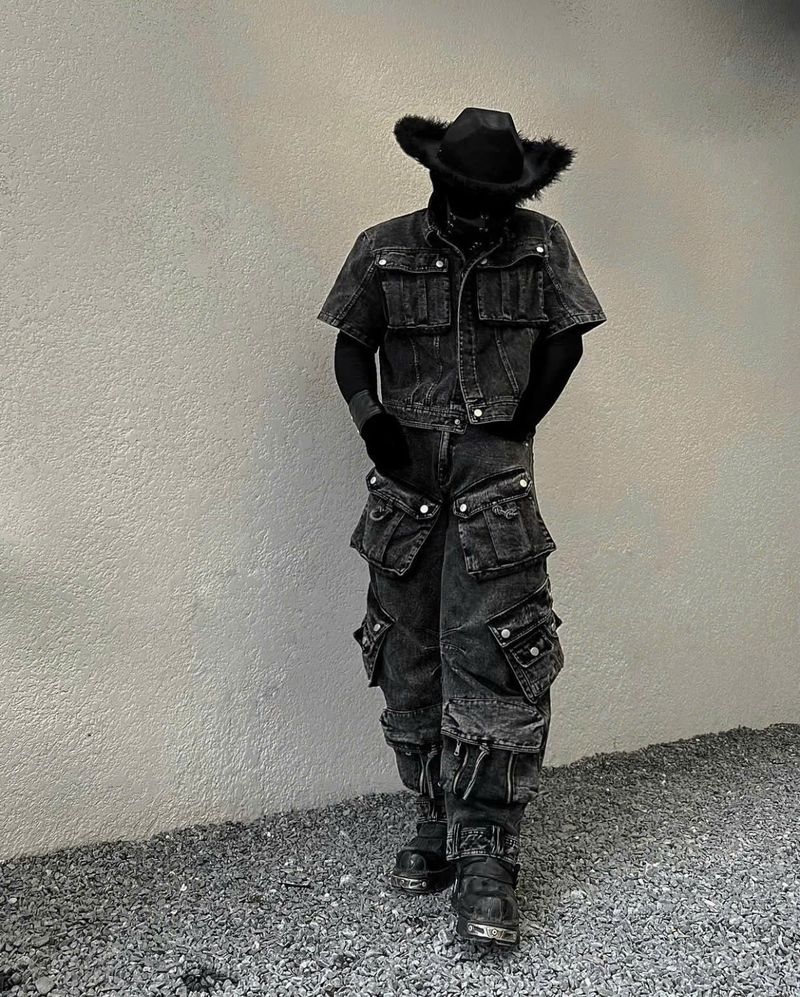 WASH-DENIM PANTS QUAD POCKET