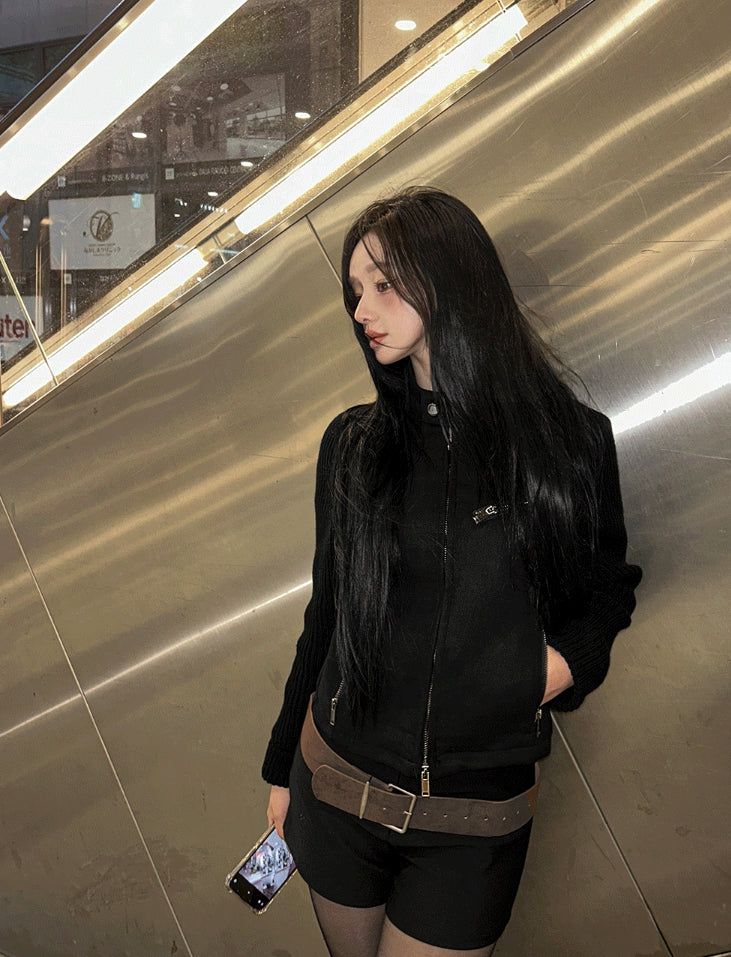 Dark Suede Bodyfit Jacket