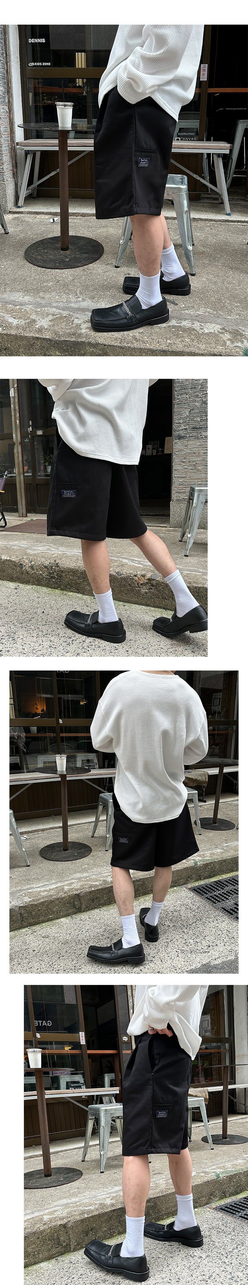 [S/S] Label bermuda cotton pants(4color)