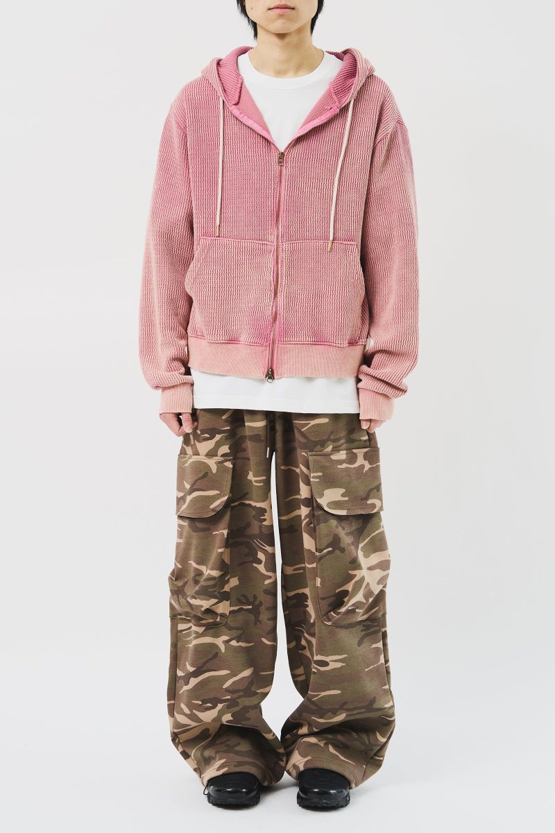 Luar Washed Knitted Zip Hoodie (3color)