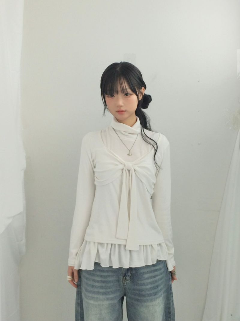 drape ribbon top