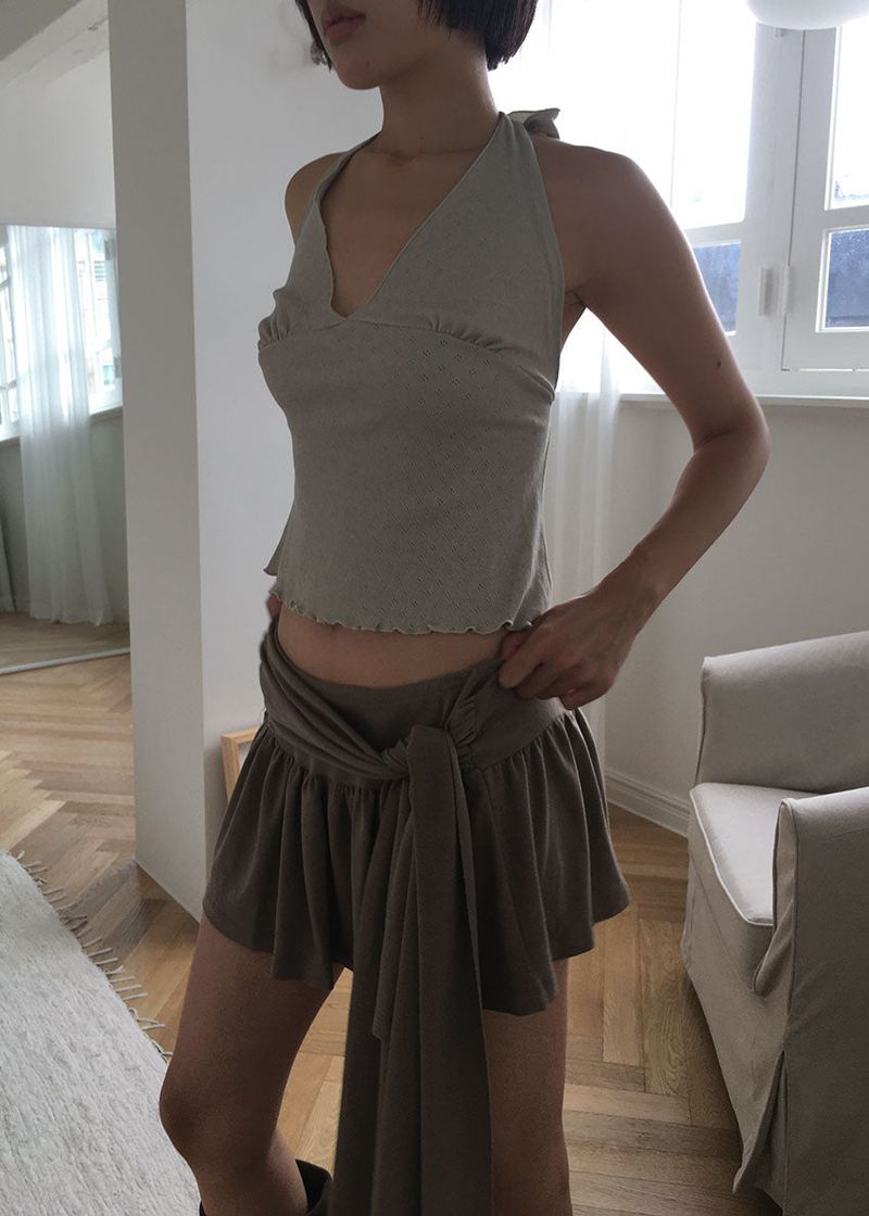 PIG HALTER PUNCHING SLEEVELESS
