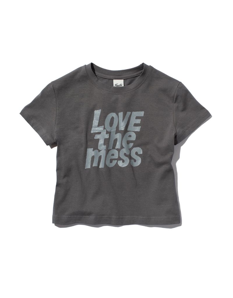KRUCHI(クルチ)の「LTM Crop T-shirt (DARK GREY)(Tops)」