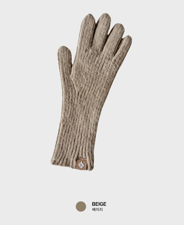  Edmo Smart Finger Hole Ribbed Gloves