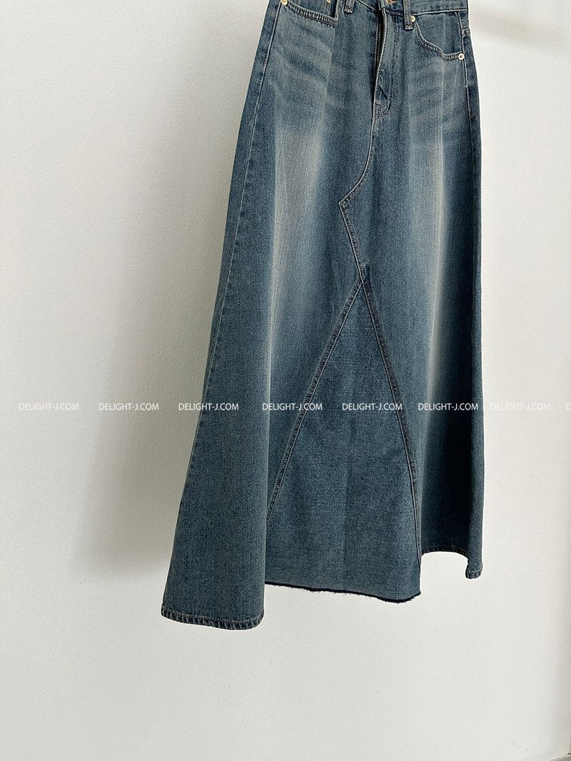 Denim Maxi Long Skirt