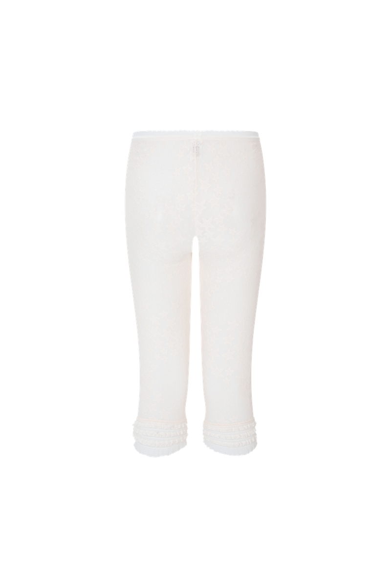 star mesh leggings cream