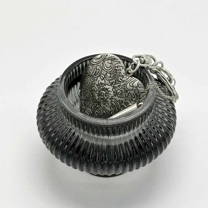 heart locket keyring