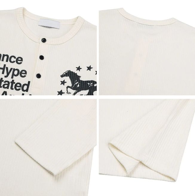 Mare Horse Henley Neck Knit