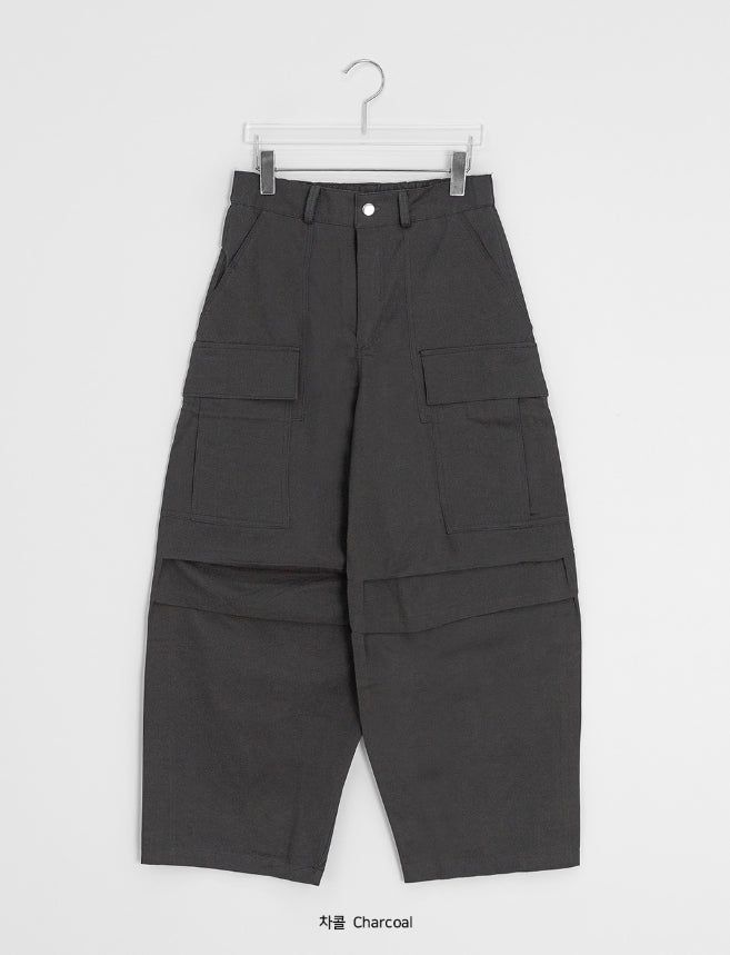 Roil Cotton Wide Cargo Pants