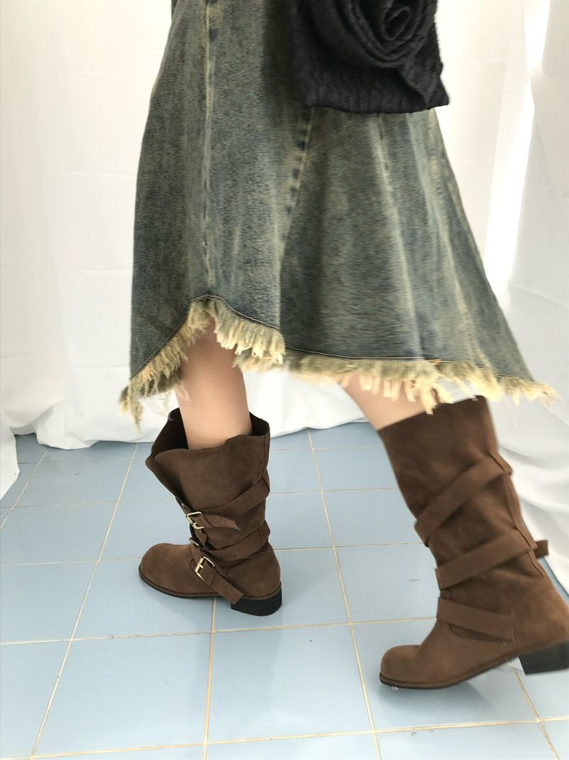 ner.ui.bin（ノエビン）の「ルーズフィットバックルブーツ（シューズ）」
