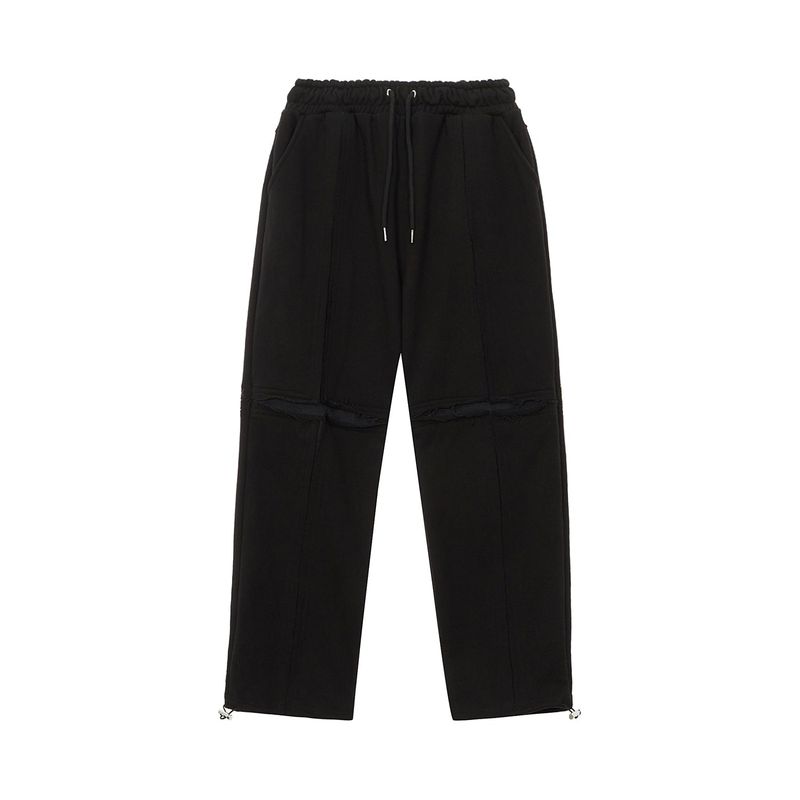 [ULKIN] Cross Low-Edge Sweat Pants_Black
