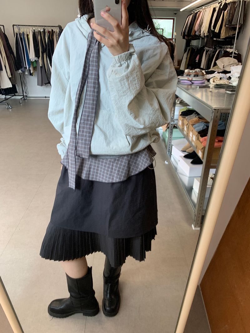 Hachi Layered Pleated Skirt (1color)