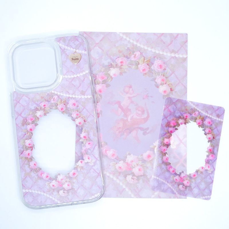 【MADE】Rose frame Jelly hard Phone case
