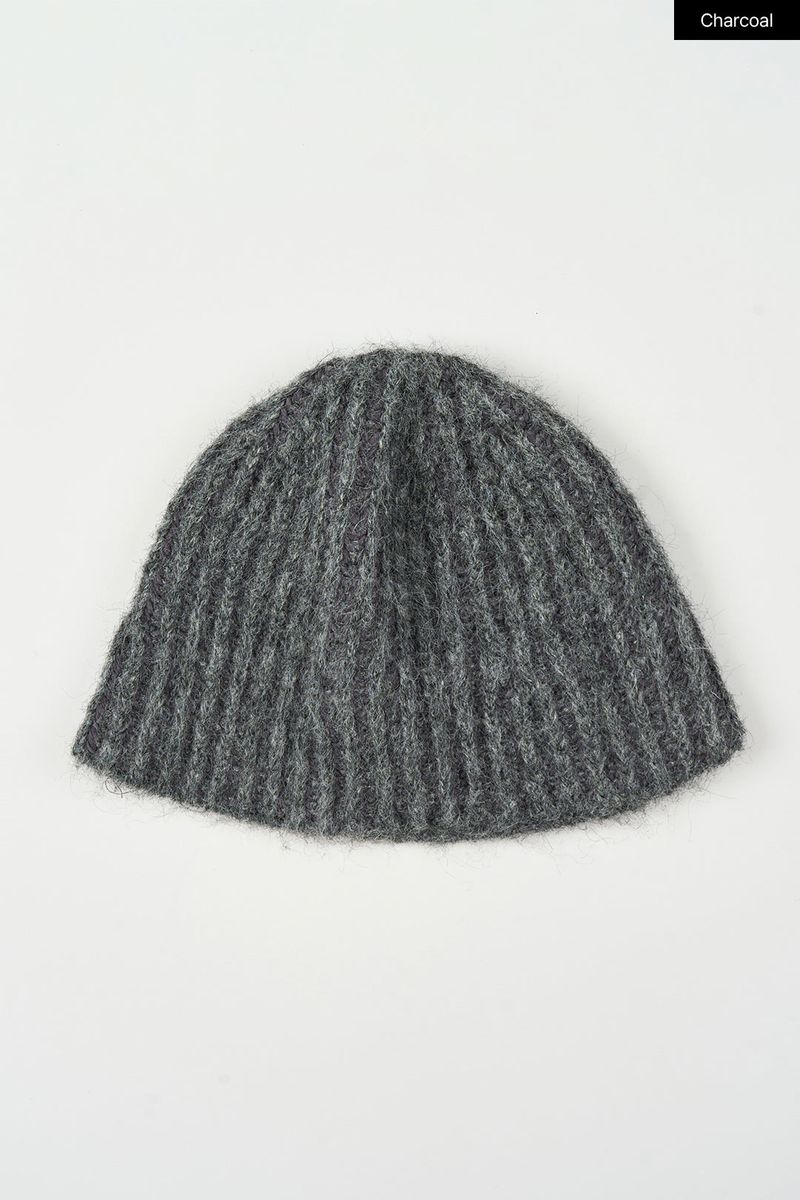 Ribbed deep wool bucket hat