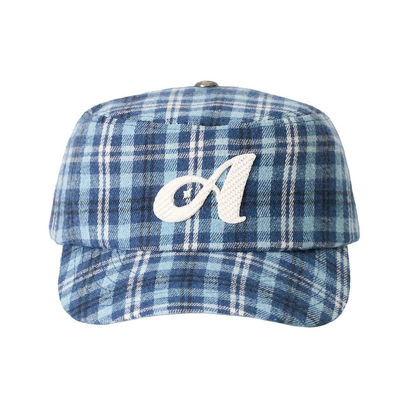 A Logo Check Pillbox Cap (Blue Check)
