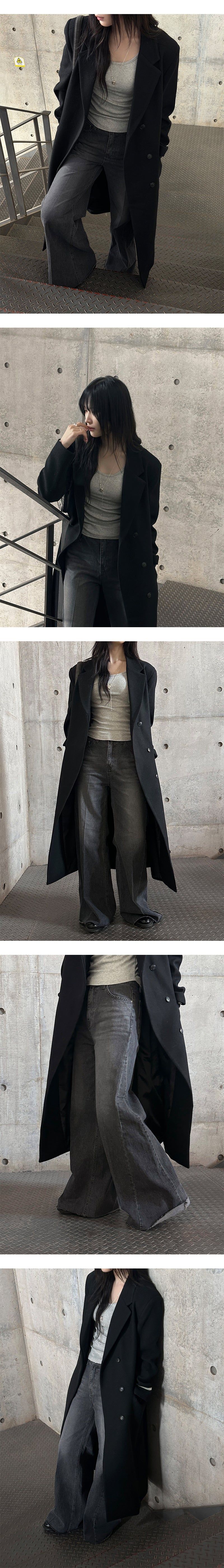 [Wool 50] Max hidden wool long coat(3color)