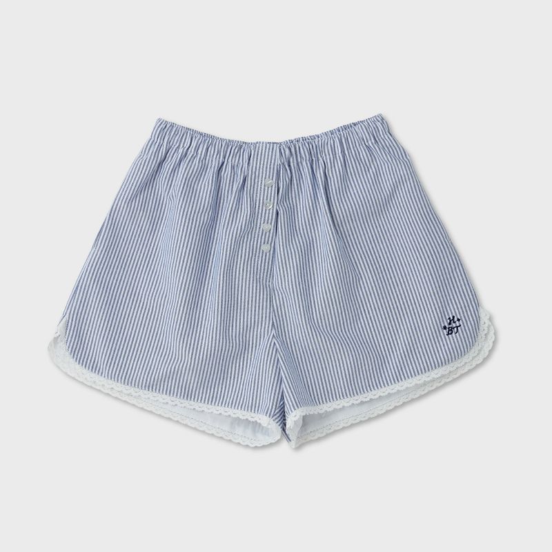 Stripe Lace Shorts (NAVY)