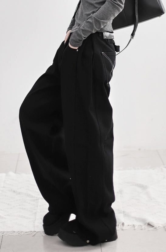 Utility loop wide pants