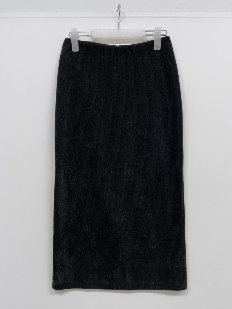 Velour H-line long skirt