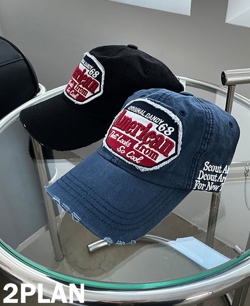 2PLAN（ツープラン）の「アメリカパッチダメージボールキャップ (2 color)（Hats）」