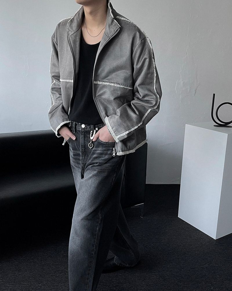 ENOC suede taping jumper (3 colors)