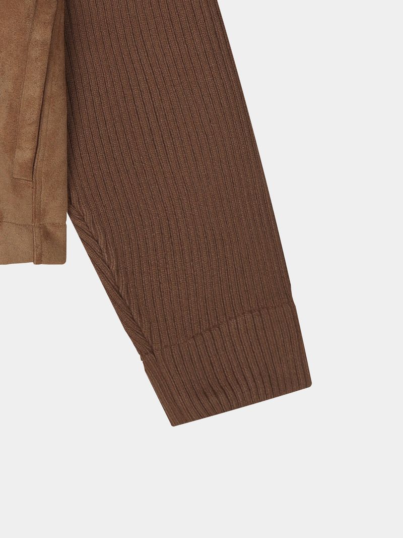 Owen knitwear suede jacket