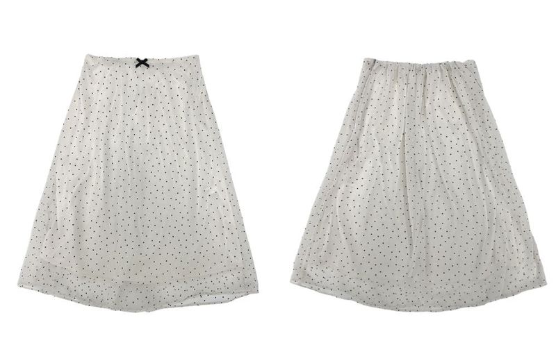 fine dot midi skirt