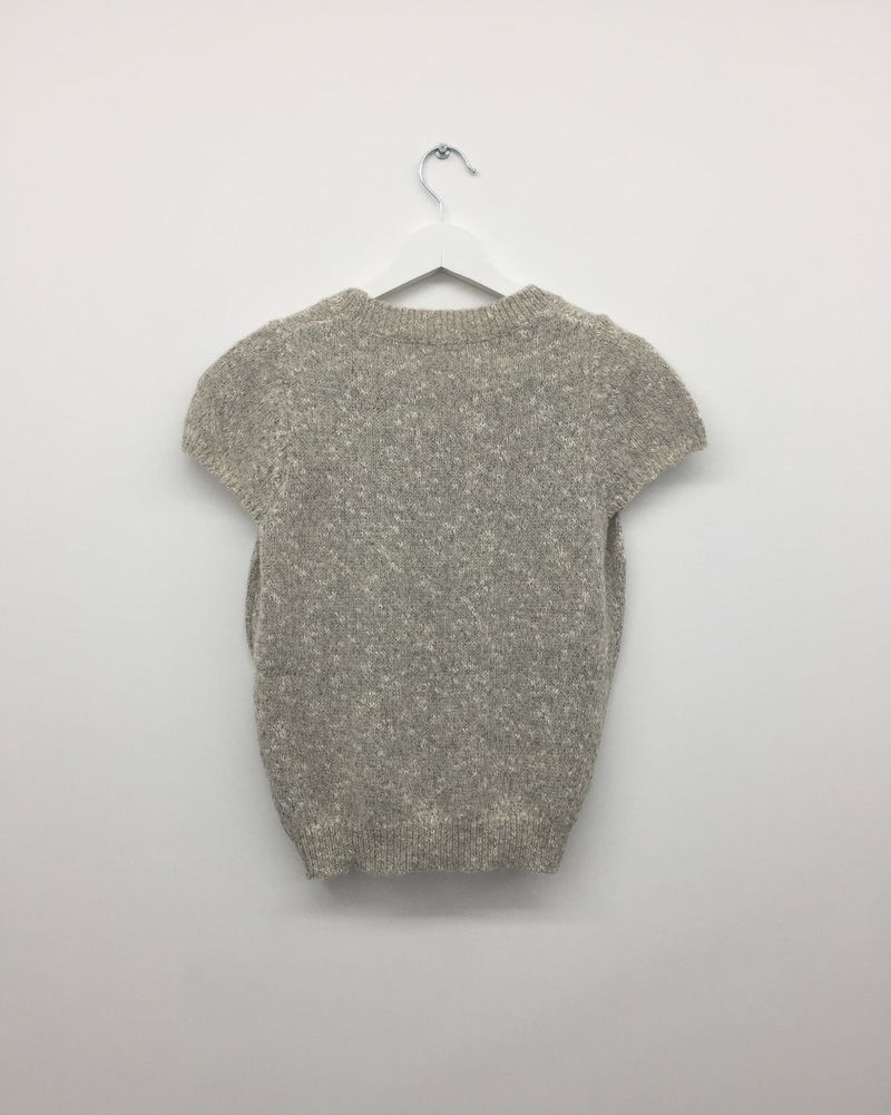Kiko cap sleeve half knit (2color)