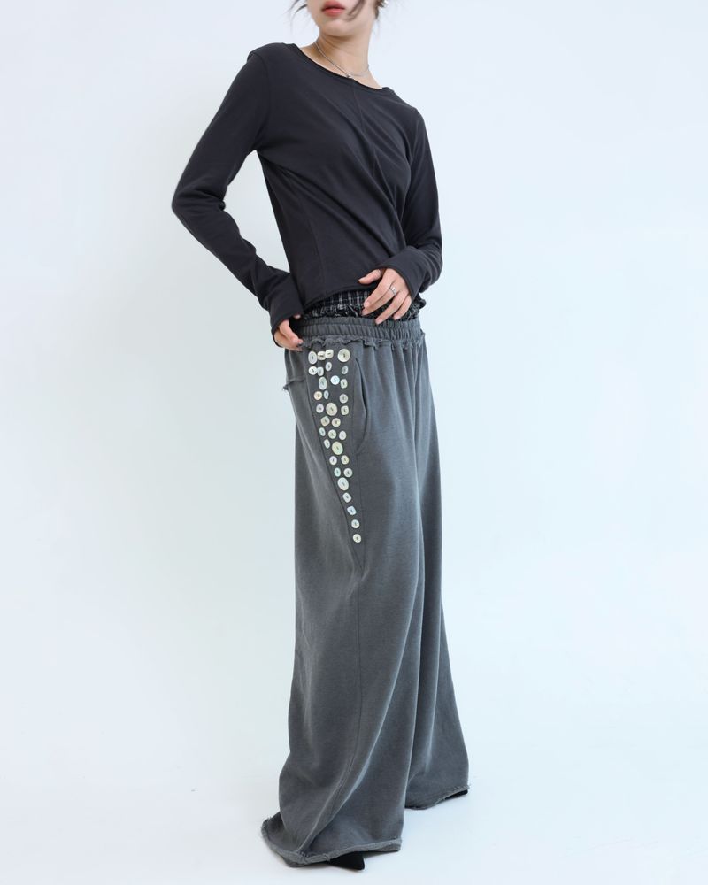 Button underwear sweatpants