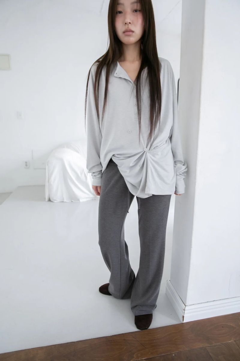 strap slim bootcut banding pants(2colors)