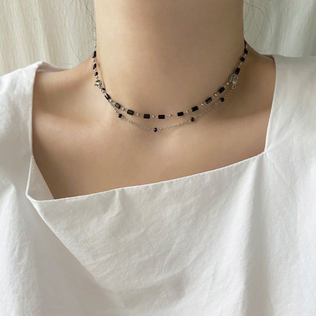 Acer rojo(アセルロジョ)の「ub Mask Strap Two-Way Black Choker Necklace(Accessories)」