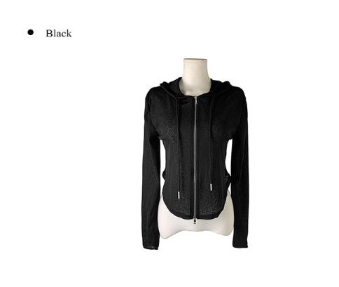 Bato See-through Feminine Hood Zip-Up