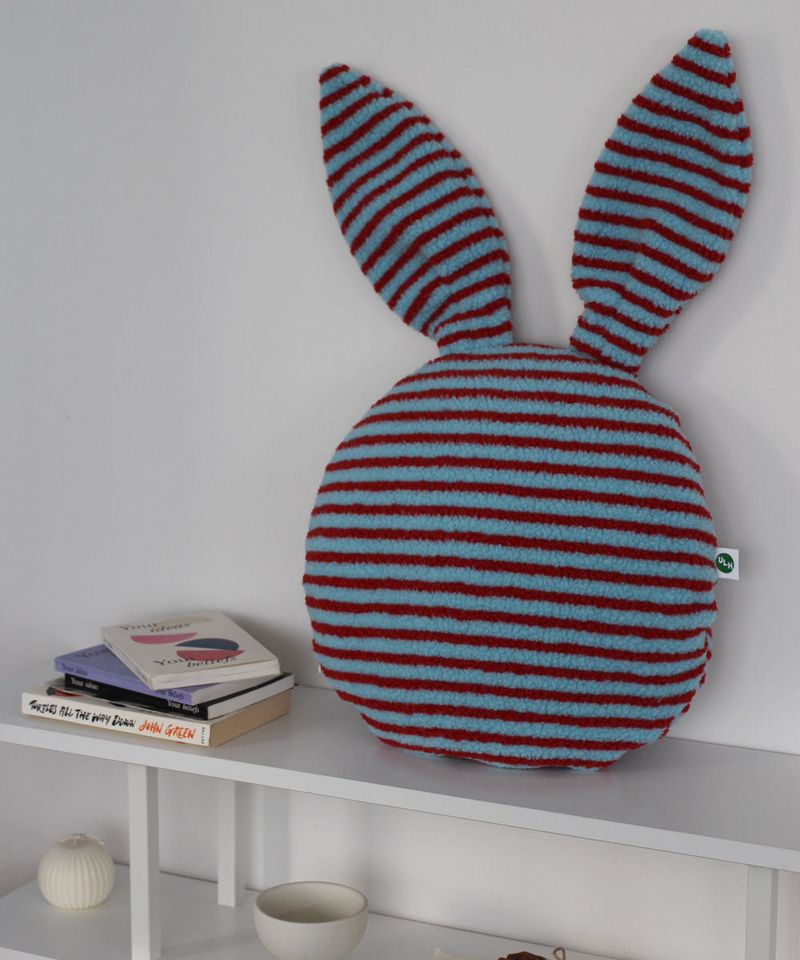 stripe rabbit ear cushion ( 3 color )