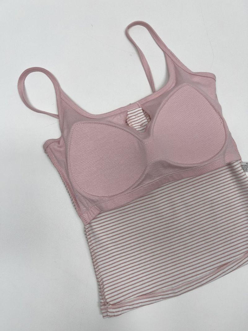 Stripe Bra Top Sleeveless