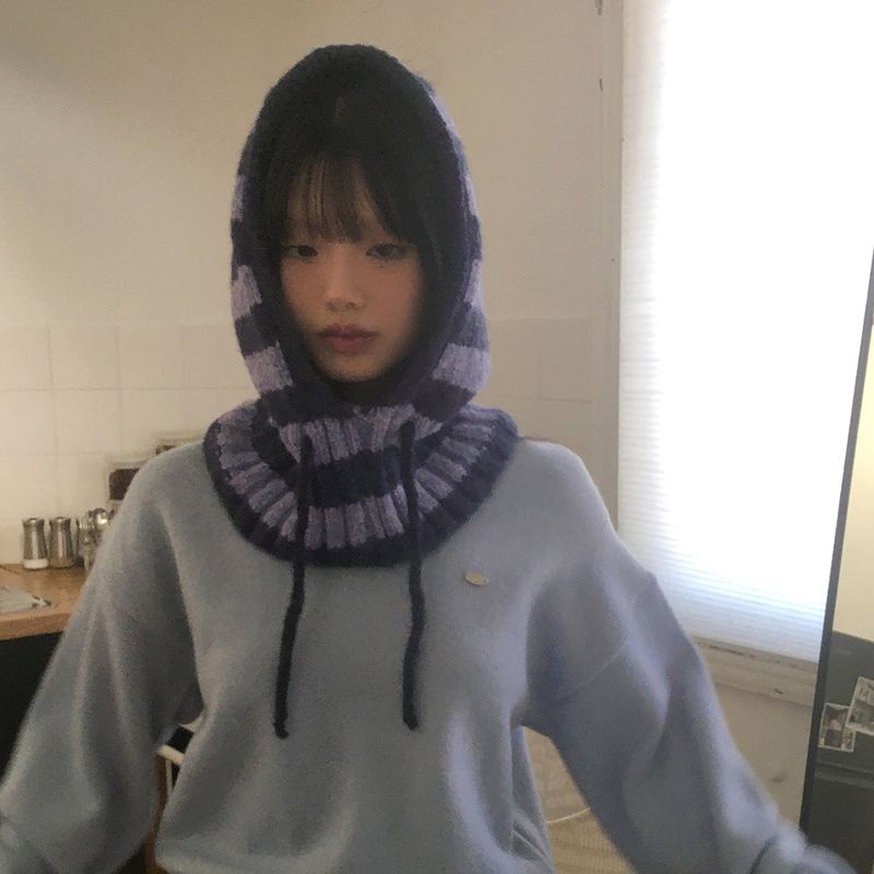 Nervin Stripe Knit Balaclava Hat