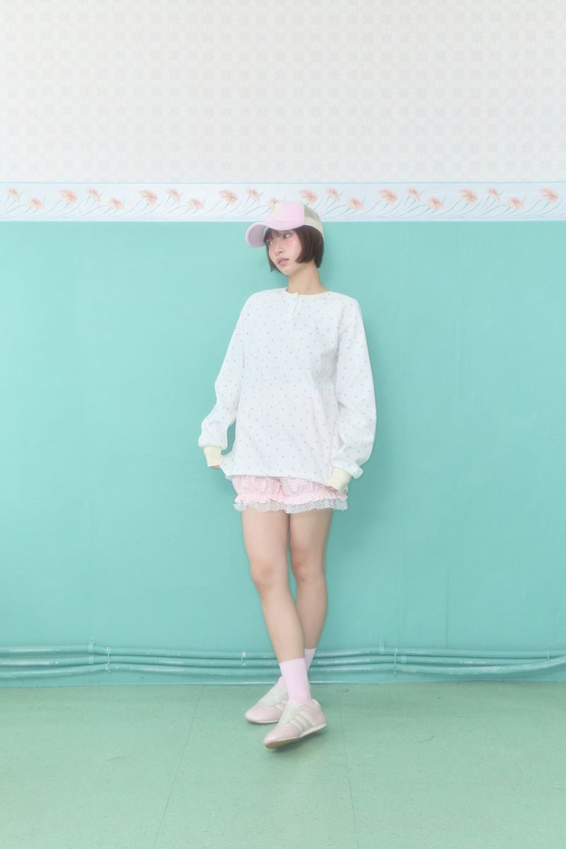 KOKO HENLEY NECK WAFFLE TOP (WHITE)