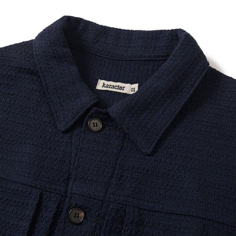 Weave trucker jacket / Navy