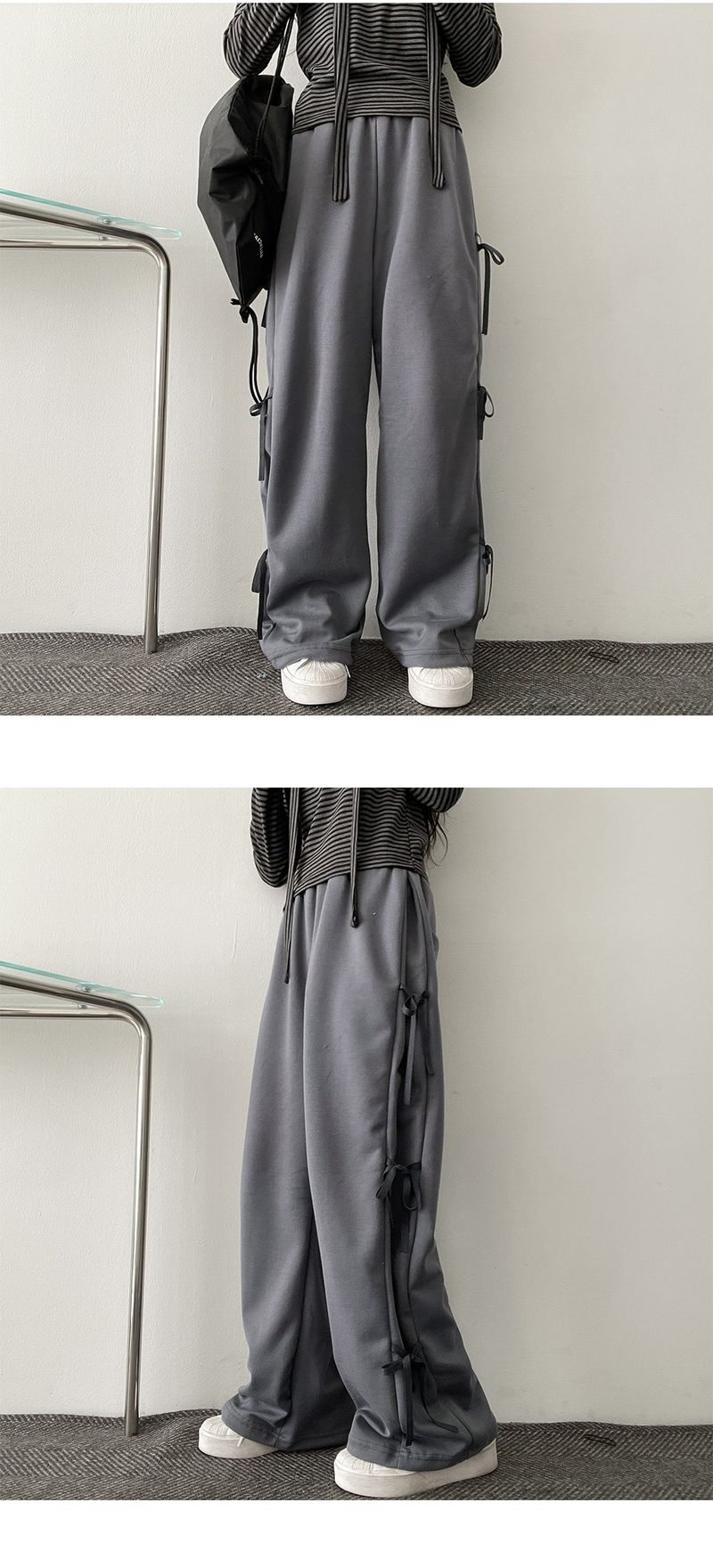 Deliluv Side Ribbon Banding Sweat Pants