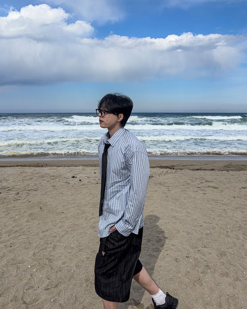 Pastel Oversized Stripe Shirt