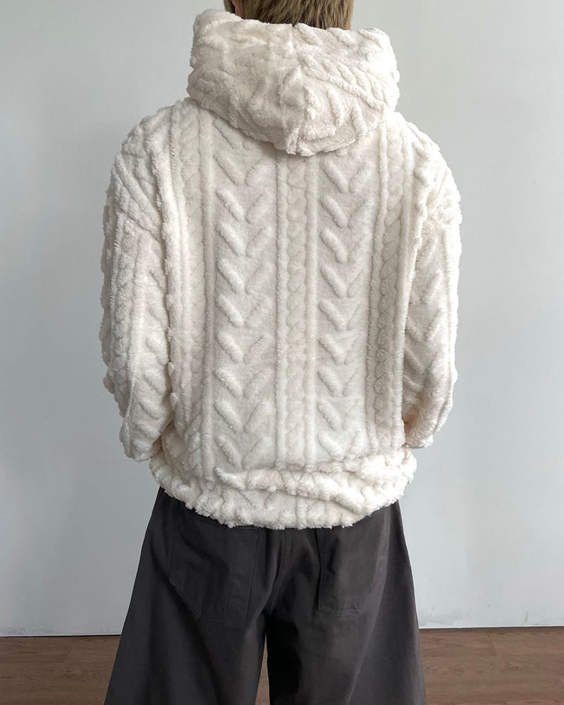 Cable Fleece Hoodie