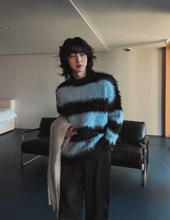 2PLAN（ツープラン）の「Haze Stripe Mohair Knit（Tops）」