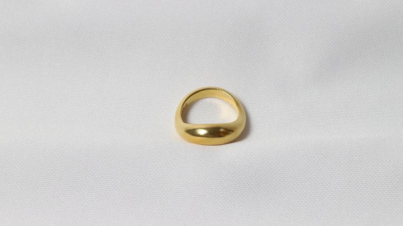 A RING (GLOSSY-18K GOLD PLATING)