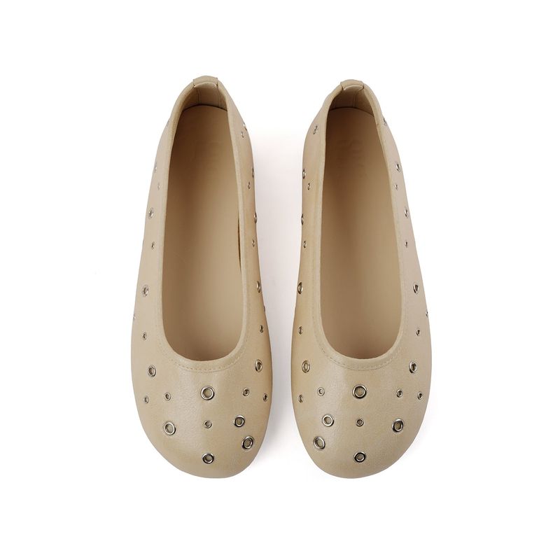 Me 0044. Eyelet Mesh Flat Shoes - 3colors