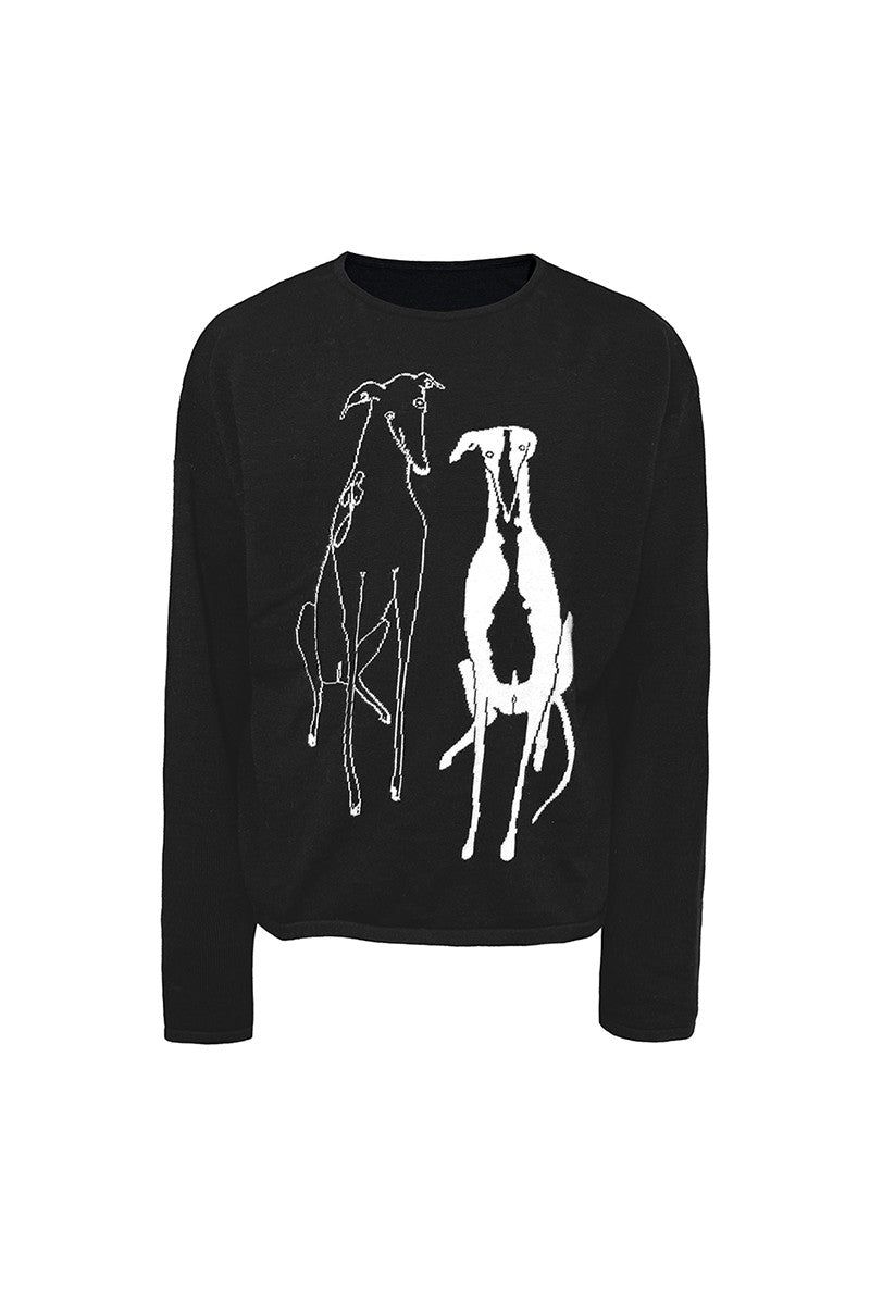 JCAESAR(ジュリウス・シーザー)の「Jacquard Twin Dogs Knit Sweater(Tops)」