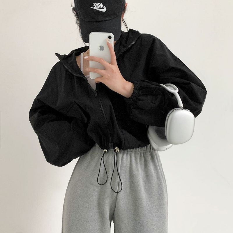 [5color] Sporty String Pocket Windbreaker Jumper